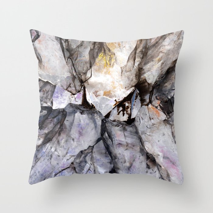 Crystal texture Throw Pillow