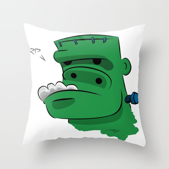 Frankenderp Throw Pillow