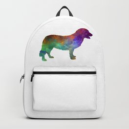 Atlas Mountain Dog in watercolor 2 Backpack | Decorative, Pop Art, Graphicdesign, Abstract, Desing, Ink, Berberdog, Pet, Poster, Dog 