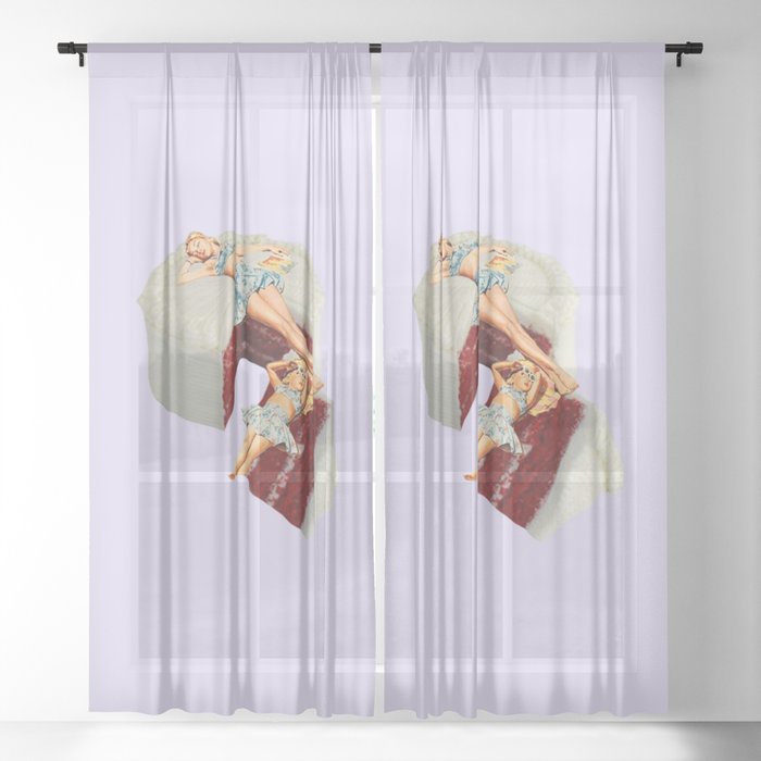 piece of cake lavender Sheer Curtain