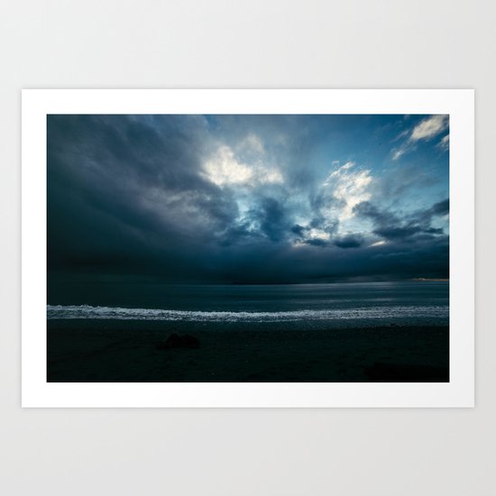 Blue Sunset Art Print