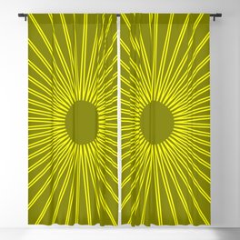 sun with olive background Blackout Curtain