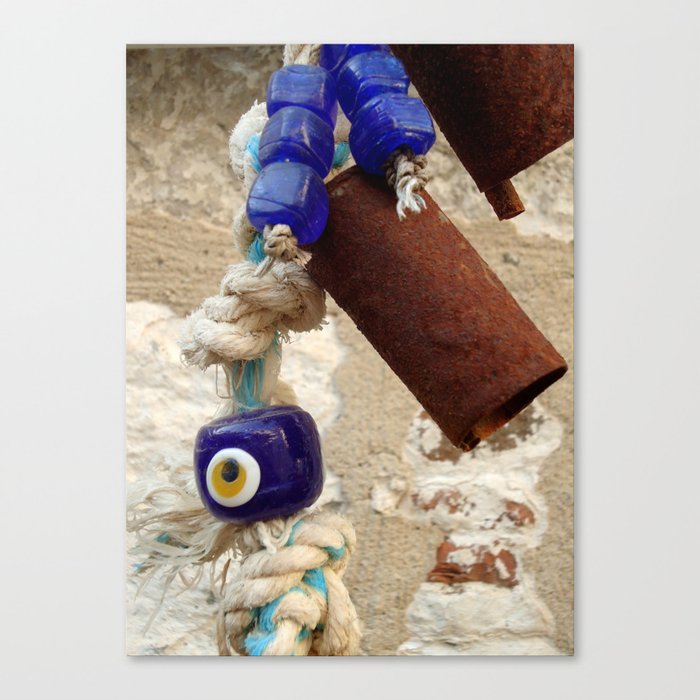 evil eye bead Canvas Print