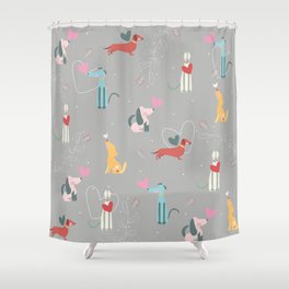 LOVE DOGS Shower Curtain