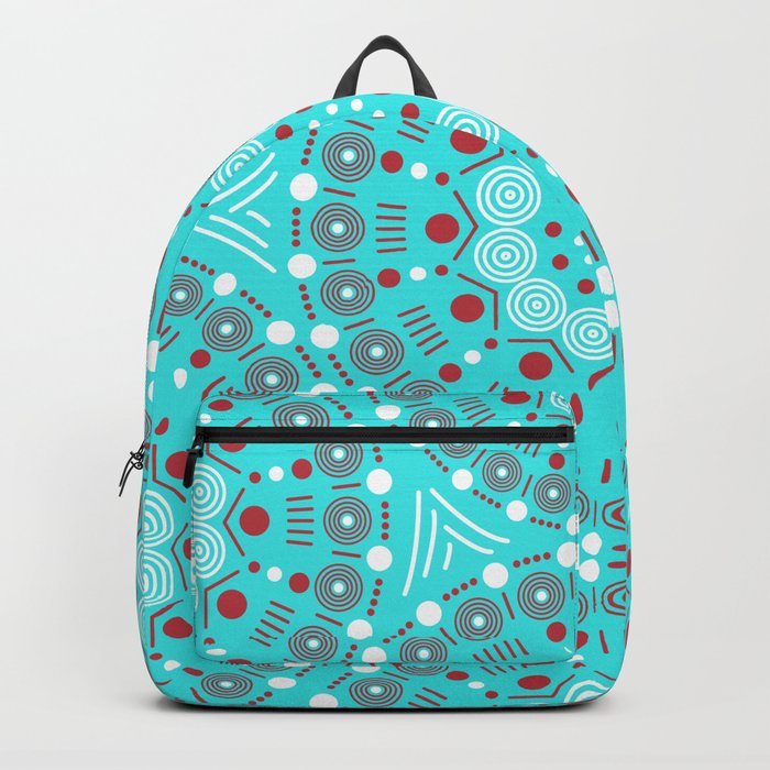 Turquoise Dot Mandala Backpack