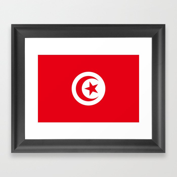 Flag of Tunisia Framed Art Print