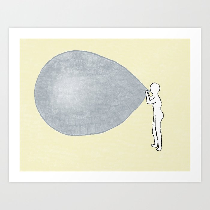Universe-ballon Art Print