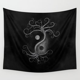 Yin Yang Swirl Tree Wall Tapestry