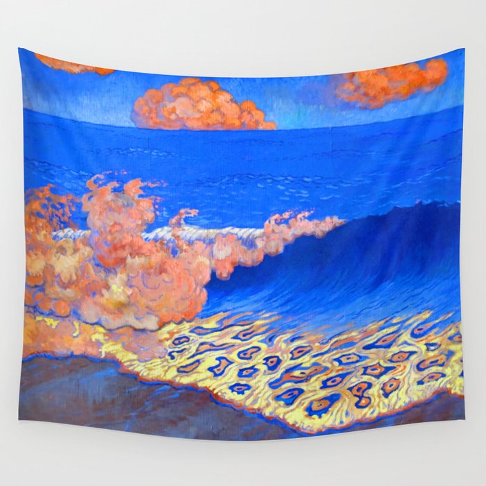 Georges Lacombe - Marine bleue, Effet de vague  - Les Nabis Painting Wall Tapestry