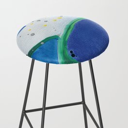 Above the Fields and Over the Sea by Jess Cargill Bar Stool