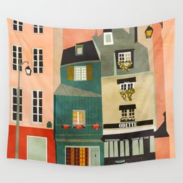 paris 2 travel europe france houses Wall Tapestry