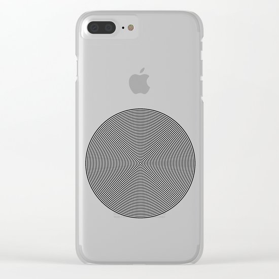 Hypnotic Circles optical illusion Clear iPhone Case