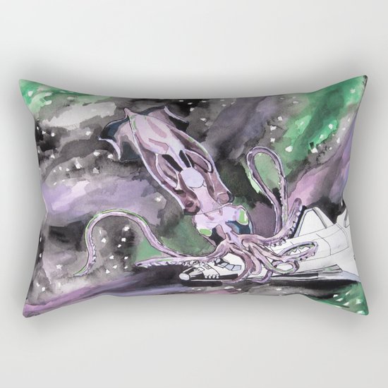 Space Kraken Rectangular Pillow