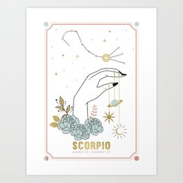 Scorpio Zodiac Series Art Print
