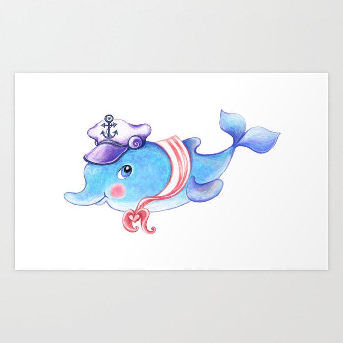 Cute Dolphin Baby Art Print