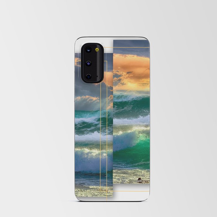 Ocean Waves Cresting on the Beach at Sunset Android Card Case