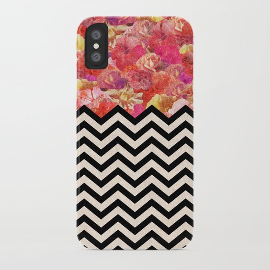 Chevron Flora iPhone Case