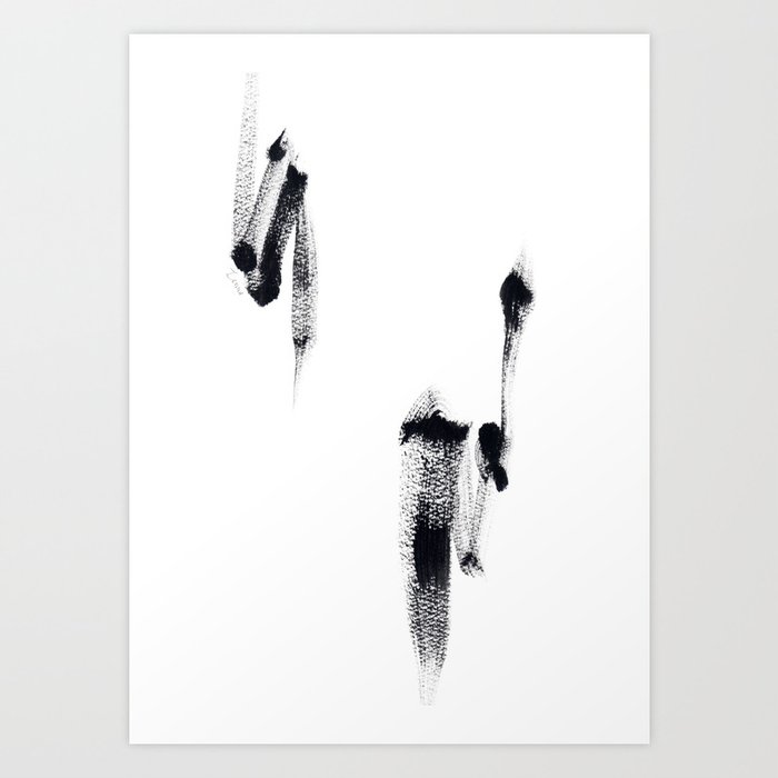 Black And White Abstract Minimalist Modern Art Live Your Color No 13 Art Print By Lennaarty Society6