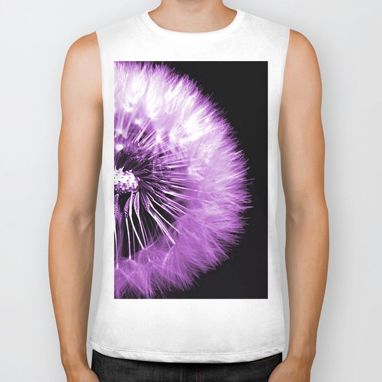 Dandelion Seed Half Biker Tank