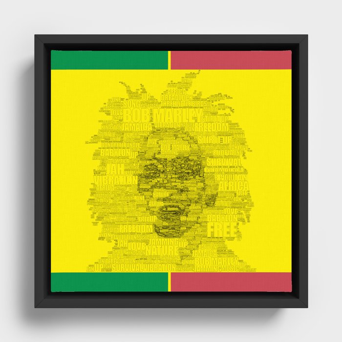 Words of Reggae Framed Canvas