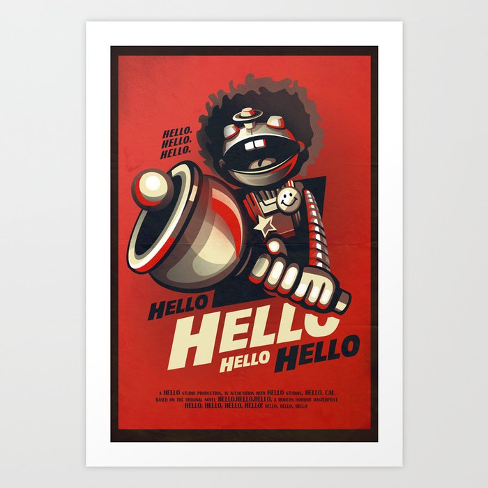 HELLO! HELLO! (red) Art Print