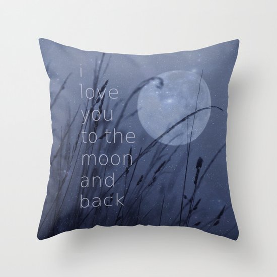 I love you to the moon and back Throw Pillow