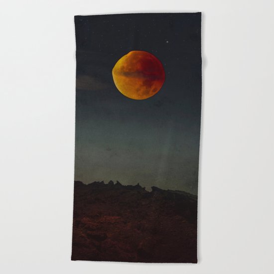 Blood Moon Rising Beach Towel