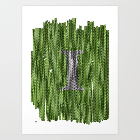 Winter clothes III. Letter i. Art Print
