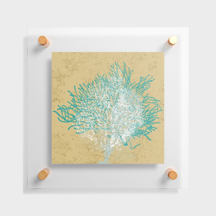 fine art Abstract art gestual, organic blue Floating Acrylic Print