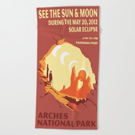 Vintage poster - Arches National Park Beach Towel