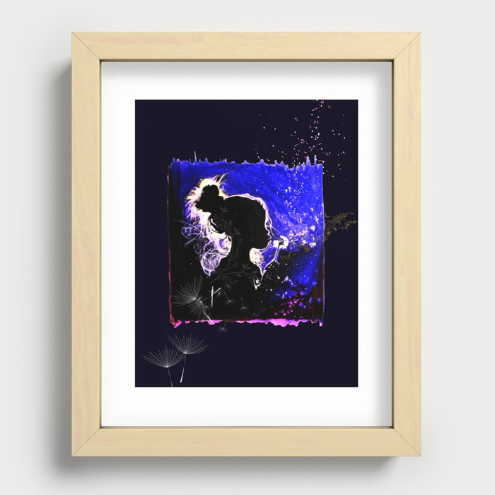 "Dandelion Girl"  Recessed Framed Print