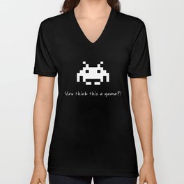 Invader Games V Neck T Shirt