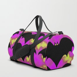 Bats And Bows Pink Yellow Duffle Bag