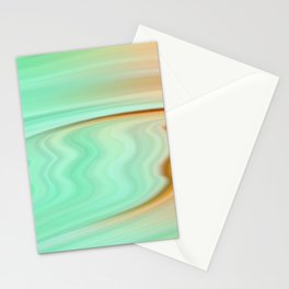 Rainbow Colorful Abstract Wave Pattern Stationery Card