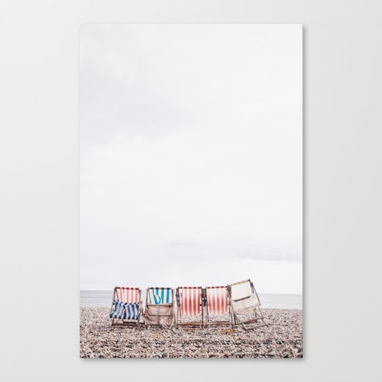 Stuff chairs beach Canvas Print