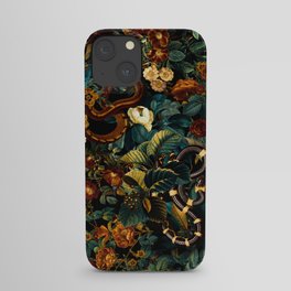 Floral and Snakes jungle iPhone Case