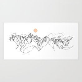Mount Jumbo :: Single Line Art Print