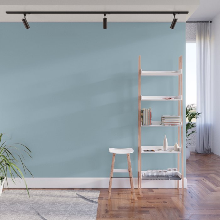 Light Pastel Powder Blue Solid Color Pairs To Sherwin Williams Vast Sky SW  6506 Wall Mural by Simply_Solid_Colors_ Now_Over_4000_Essen