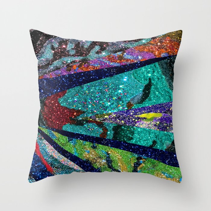 Peacock Mermaid Battlestar Galactica Abstract Throw Pillow