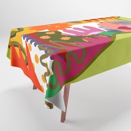 Abstract cat meow 4 Tablecloth