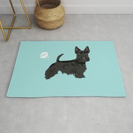 scottish terrier scotties funny farting dog breed pure breed pet gifts Area & Throw Rug