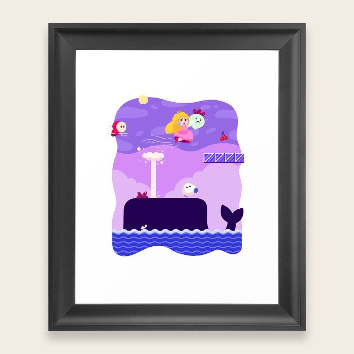 Tiny Worlds Super Mario Bros 2 Peach Framed Art Print By Paperbeatsscissors