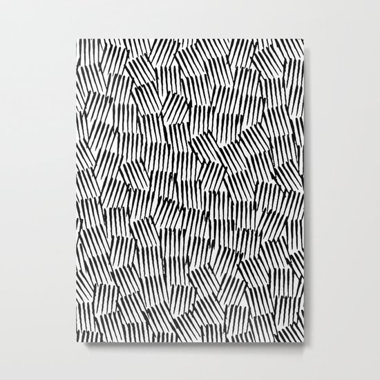 Crosshatched yourself Metal Print