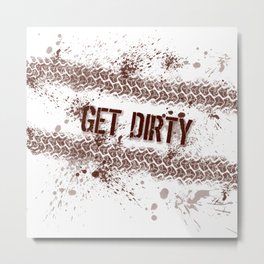 Get Dirty Metal Print | Bike, Giftforguys, Christmas, Truck, Giftforboy, Present, Guy, Drawing, Men, 4X4 
