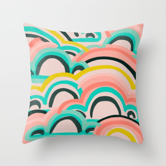 mostly cloudy Throw Pillow