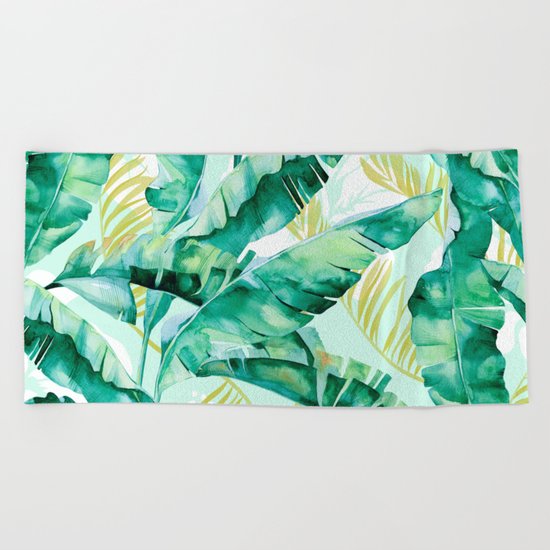 Banana leaf Beach Towel