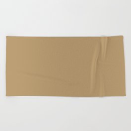 Mid-tone Brown Solid Color Pairs PPG Golden Granola PPG1094-5 - All One Single Shade Hue Colour Beach Towel
