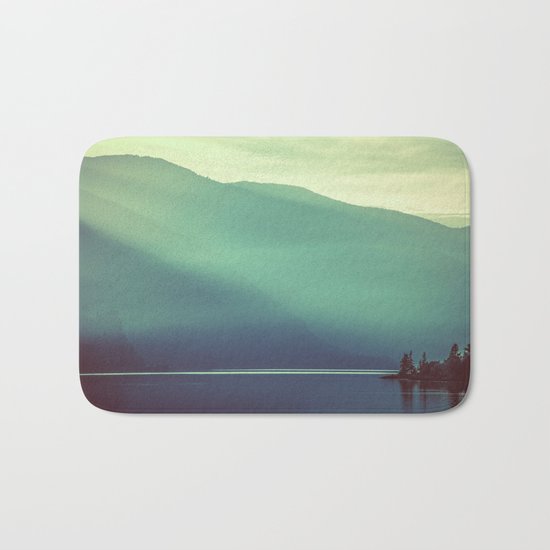 Summer at the Lake Turquoise Bath Mat