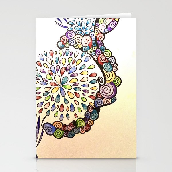 Color swirls Stationery Cards