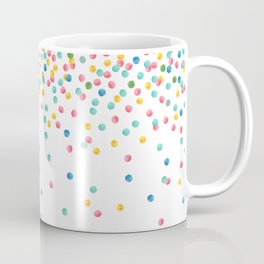 Watercolor Circles Confetti Falling  Coffee Mug